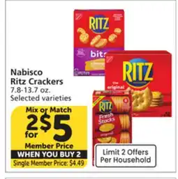 Albertsons Nabisco Ritz Crackers offer