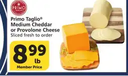 Albertsons Primo Taglio Medium Cheddar or Provolone Cheese offer