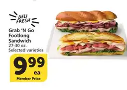 Albertsons Grab'N Go Footlong Sandwich offer