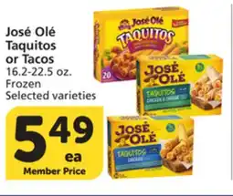 Albertsons José Olé Taquitos or Tacos offer