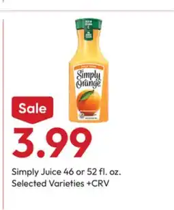 Stater Bros Simply Juice offer