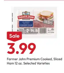 Stater Bros Farmer John Premium Cooked, Sliced Ham offer