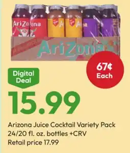 Stater Bros Arizona Juice Cocktail Variety Pack offer