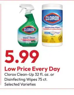 Stater Bros Clorox Clean-Up 32 fl. oz. or Disinfecting Wipes 75 ct offer
