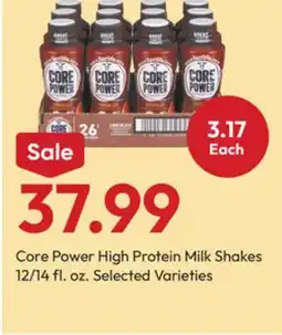Stater Bros Core Power High Protein Milk Shakes offer