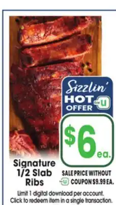 Jewel-Osco Signature 1/2 Slab 1/2 Slab Ribs offer