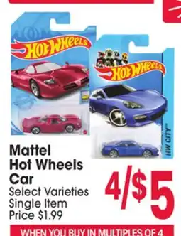 Jewel-Osco Mattel Hot Wheels Car offer