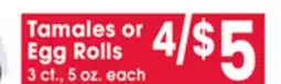 Jewel-Osco Tamales or Egg Rolls offer