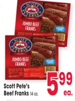 Jewel-Osco Scott Pete's Beef Franks offer