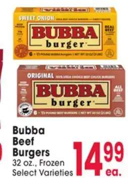 Jewel-Osco Bubba Beef Burgers offer