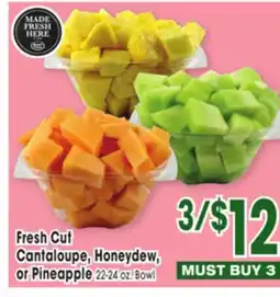 Jewel-Osco Fresh Cut Cantaloupe, Honeydew, or Pineapple offer
