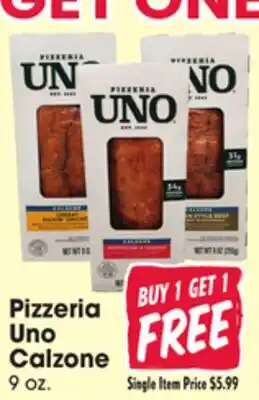 Jewel-Osco Pizzeria Uno Calzone offer
