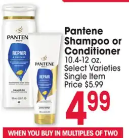Jewel-Osco Pantene Shampoo or Conditioner offer