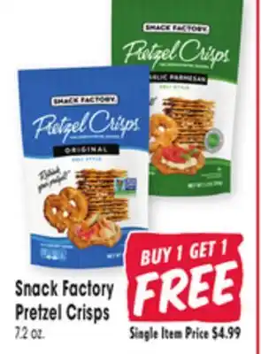 Jewel-Osco Snack Factory Pretzel Crisps offer