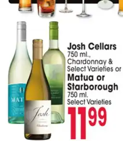 Jewel-Osco Josh Cellars 750 ml, Matua or Starborough 750 ml offer