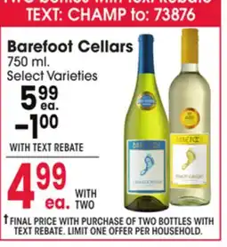 Jewel-Osco Barefoot Cellars offer