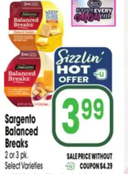Jewel-Osco Sargento Balanced Breaks offer