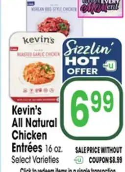 Jewel-Osco Kevin's All Natural Chicken Entrées offer
