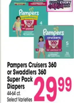 Jewel-Osco Pampers Cruisers 360 or Swaddlers 360 Super Pack Diapers offer