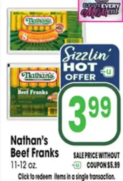 Jewel-Osco Nathan's Beef Franks offer