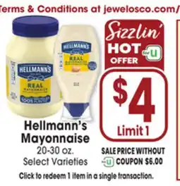 Jewel-Osco Hellmann's Mayonnaise offer