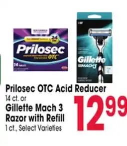 Jewel-Osco Prilosec OTC Acid Reducer 14 ct. or Gillette Mach 3 Razor with Refill 1 ct offer