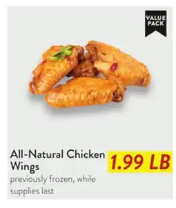Fresh Thyme All-Natural Chicken Wings offer