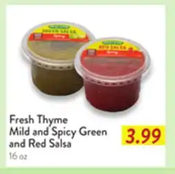 Fresh Thyme Fresh Thyme Mild and Spicy Green and Red Salsa offer