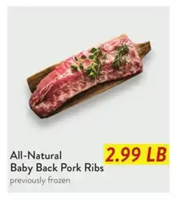 Fresh Thyme All-Natural Baby Back Pork Ribs offer