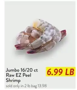 Fresh Thyme Jumbo 16/20 ct Raw EZ Peel Shrimp offer