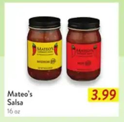 Fresh Thyme Mateo's Salsa offer