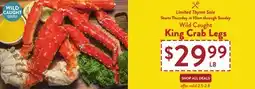 Fresh Thyme Wild Caught King Crab Legs offer