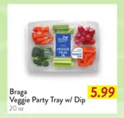Fresh Thyme Braga Veggie Party Tray w/Dip offer