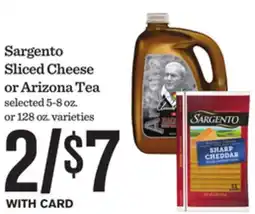 Mariano's Sargento Sliced Cheese or Arizona Tea offer