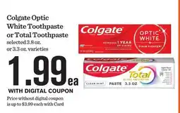 Mariano's Colgate Optic White Toothpaste or Total Toothpaste offer