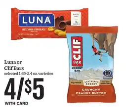 Mariano's Luna or Clif Bars offer