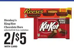 Mariano's Hershey's King Size Chocolate Bars offer