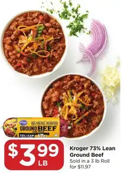 Food 4 Less Kroger 73% Lean Ground Beef offer