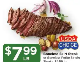 Food 4 Less Boneless Skirt Steak offer