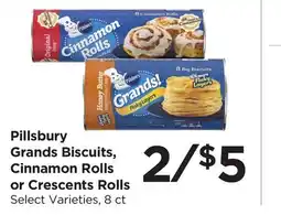 Food 4 Less Pillsbury Grands Biscuits, Cinnamon Rolls or Crescents Rolls offer