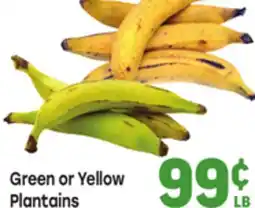 Tony’s Fresh Market Green or Yellow Plantains offer