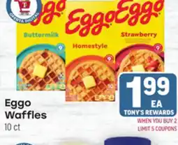 Tony’s Fresh Market Eggo Waffles offer