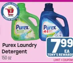 Tony’s Fresh Market Purex Laundry Detergent offer