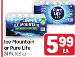 Tony’s Fresh Market Ice Mountain or Pure Life offer