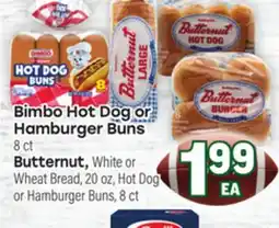 Tony’s Fresh Market Bimbo Hot Dog or Hamburger Buns 8ct Butternut offer