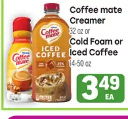 Tony’s Fresh Market Coffee mate Creamer 32oz or Cold Foam or Iced Coffee 14-50oz offer