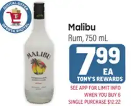 Tony’s Fresh Market Malibu offer