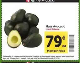 Safeway Hass Avocado offer