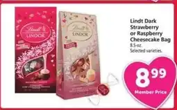 Safeway Lindt Dark Strawberry or Raspberry Cheesecake Bag offer