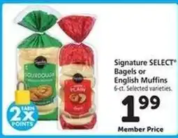 Safeway Signature SELECT Bagels or English Muffins offer